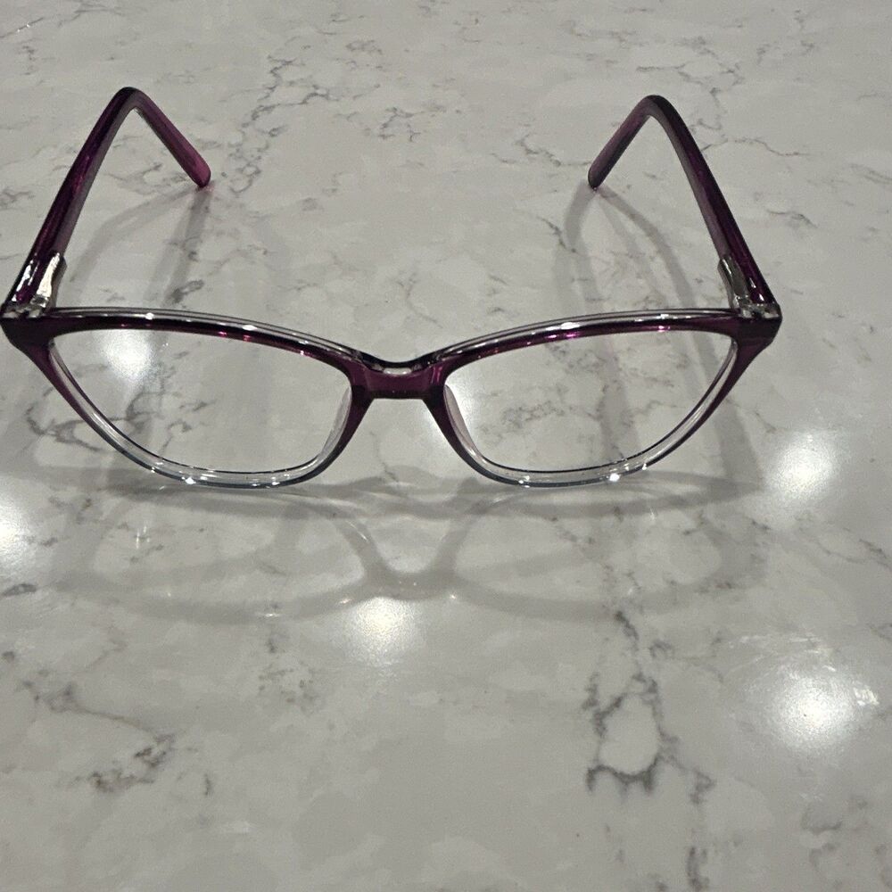 ClearVision SAD-16 Women’s Purple Cat Eye Full Rim Plastic Frame 54-16-140
